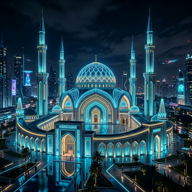 Islamic Architecture Neon